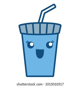 Kawaii drink cup icon