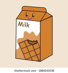 kawaii drink cute cartoon milk