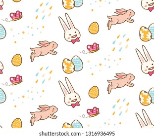 Kawaii easter background 