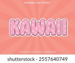 kawaii editable text effect template use for logotype title and headline sticker