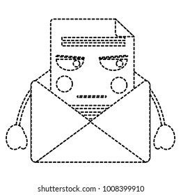 kawaii email envelope letter message cartoon
