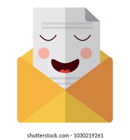 kawaii email envelope letter message cartoon
