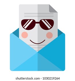 kawaii email envelope letter message cartoon