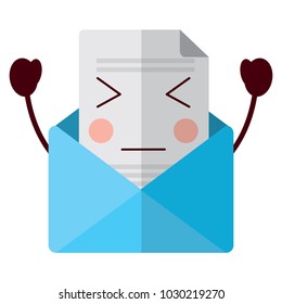 kawaii email envelope letter message cartoon