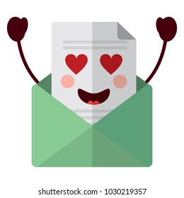 kawaii email envelope letter message cartoon