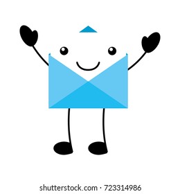 kawaii email envelope letter message cartoon