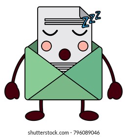 kawaii email envelope letter message cartoon