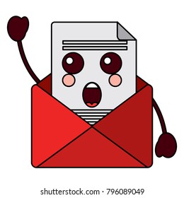 kawaii email envelope letter message cartoon