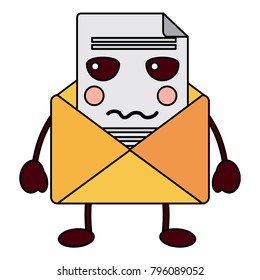 kawaii email envelope letter message cartoon