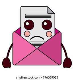 kawaii email envelope letter message cartoon