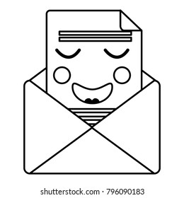 kawaii email envelope letter message cartoon
