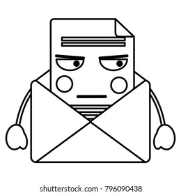 kawaii email envelope letter message cartoon