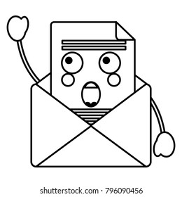 kawaii email envelope letter message cartoon