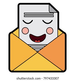kawaii email envelope letter message cartoon