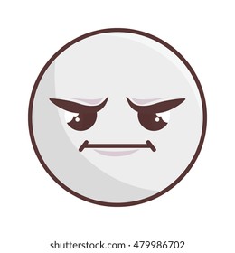 kawaii emoticon angry face