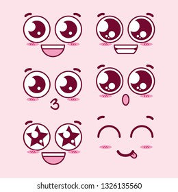 Kawaii Eyes Expression Faces