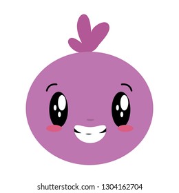 kawaii face bubble cartoon