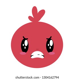 kawaii face bubble cartoon