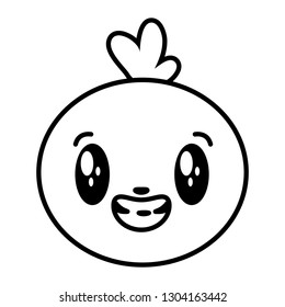 kawaii face bubble cartoon