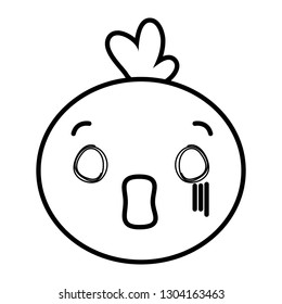 kawaii face bubble cartoon