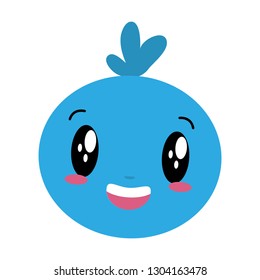 kawaii face bubble cartoon