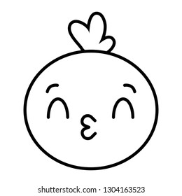 kawaii face bubble cartoon