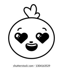 kawaii face bubble cartoon