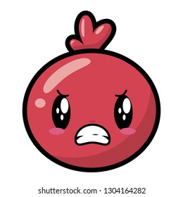 kawaii face bubble cartoon