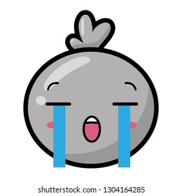 kawaii face bubble cartoon