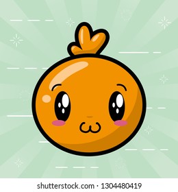 kawaii face bubble cartoon