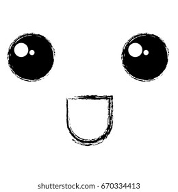 kawaii face emoticon character