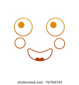 kawaii face expression facial gesture cartoon