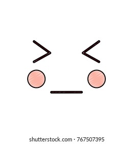 kawaii face expression facial gesture cartoon