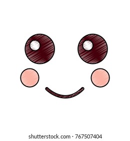 kawaii face expression facial gesture cartoon