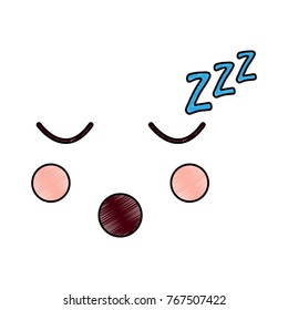 kawaii face expression facial gesture cartoon