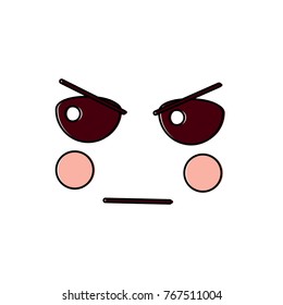 kawaii face expression facial gesture cartoon