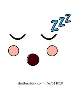 kawaii face expression facial gesture cartoon
