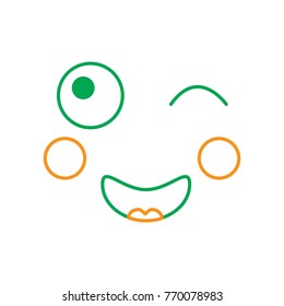 kawaii face expression facial gesture cartoon