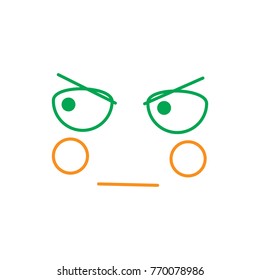kawaii face expression facial gesture cartoon
