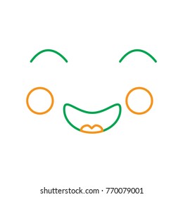 kawaii face expression facial gesture cartoon