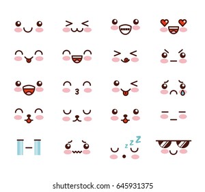 Kawaii Face Icon Design