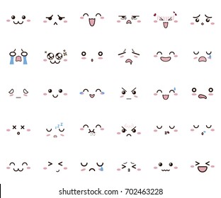 Kawaii Face Icon Design