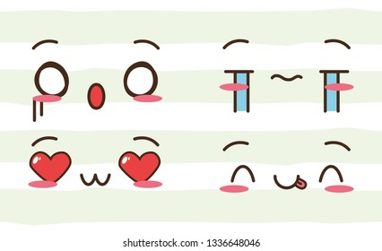 kawaii faces expression