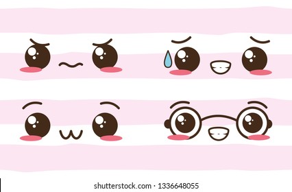 kawaii faces expression