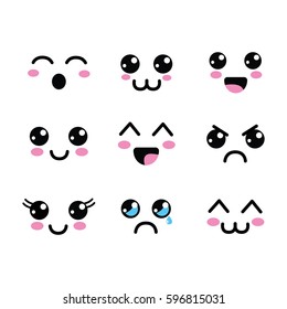 Kawaii Faces Eyes Icon