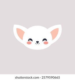 Kawaii Fennec Cute Minimalist Fox Illustration