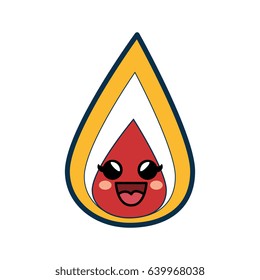kawaii fire flame icon