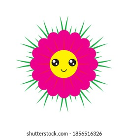 kawaii flower illustrations are kawaii designs that can be used in various mockups