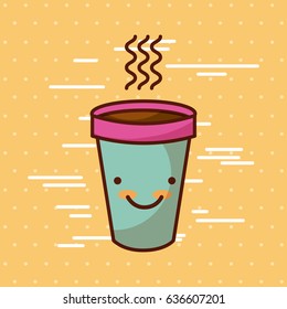 kawaii food with background colorful image