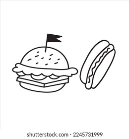 kawaii food item for kids with vector illustration
